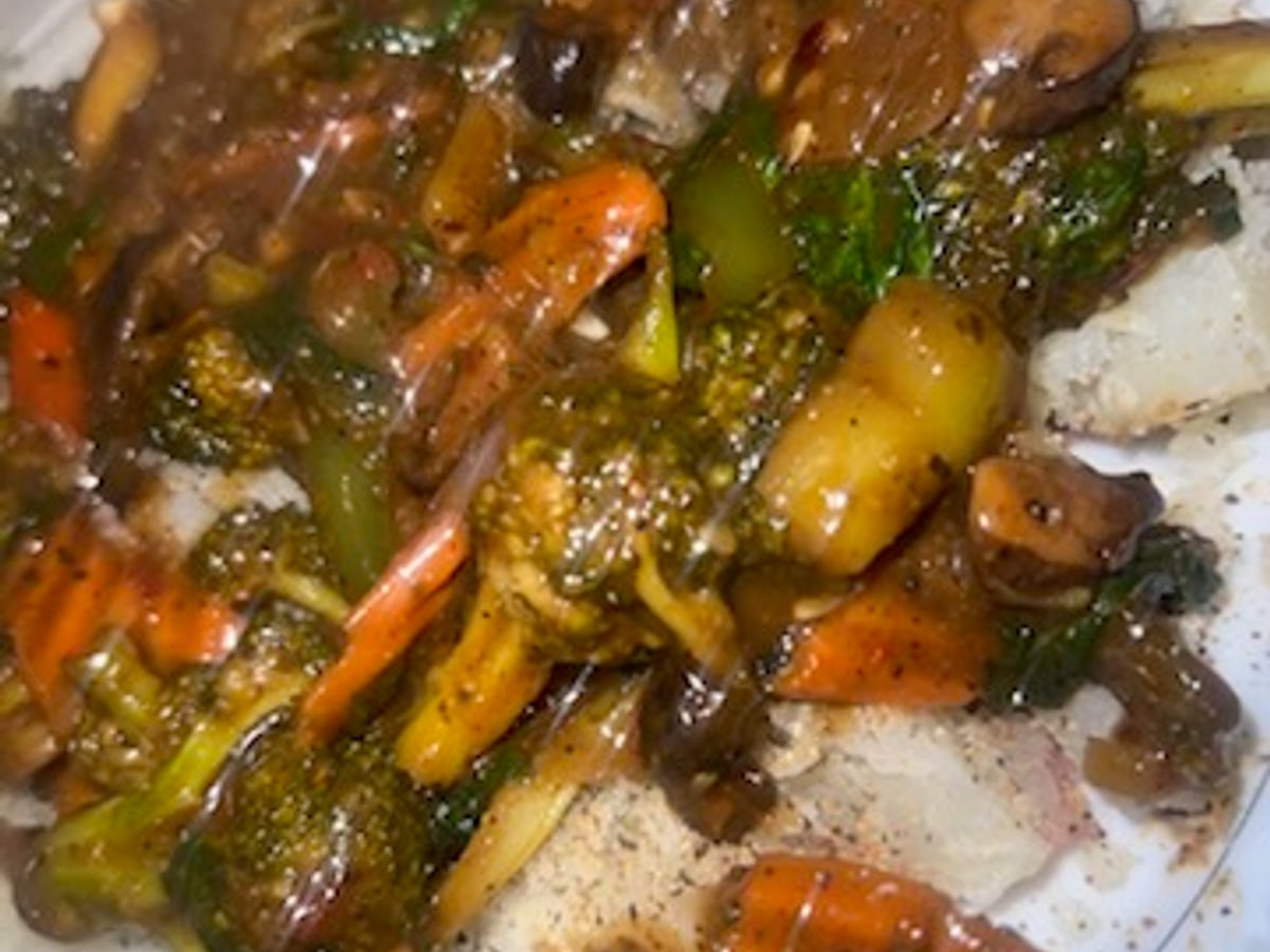 Beyond Vegan Loaded Stir-Fry Baked Potatoes